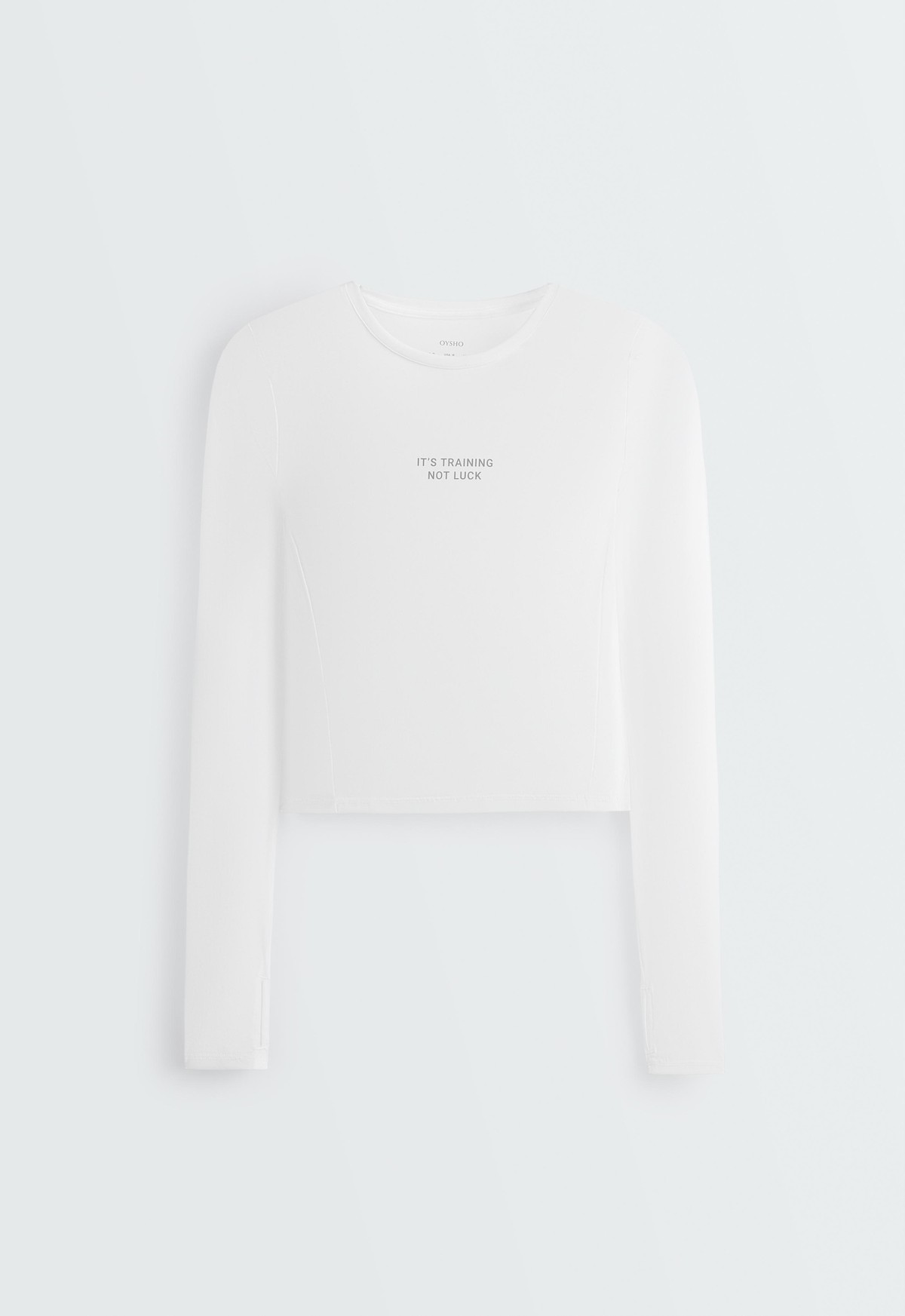 오이쇼 테크니컬 라운드넥 텍스트 티셔츠 7559/098/251 WHITE