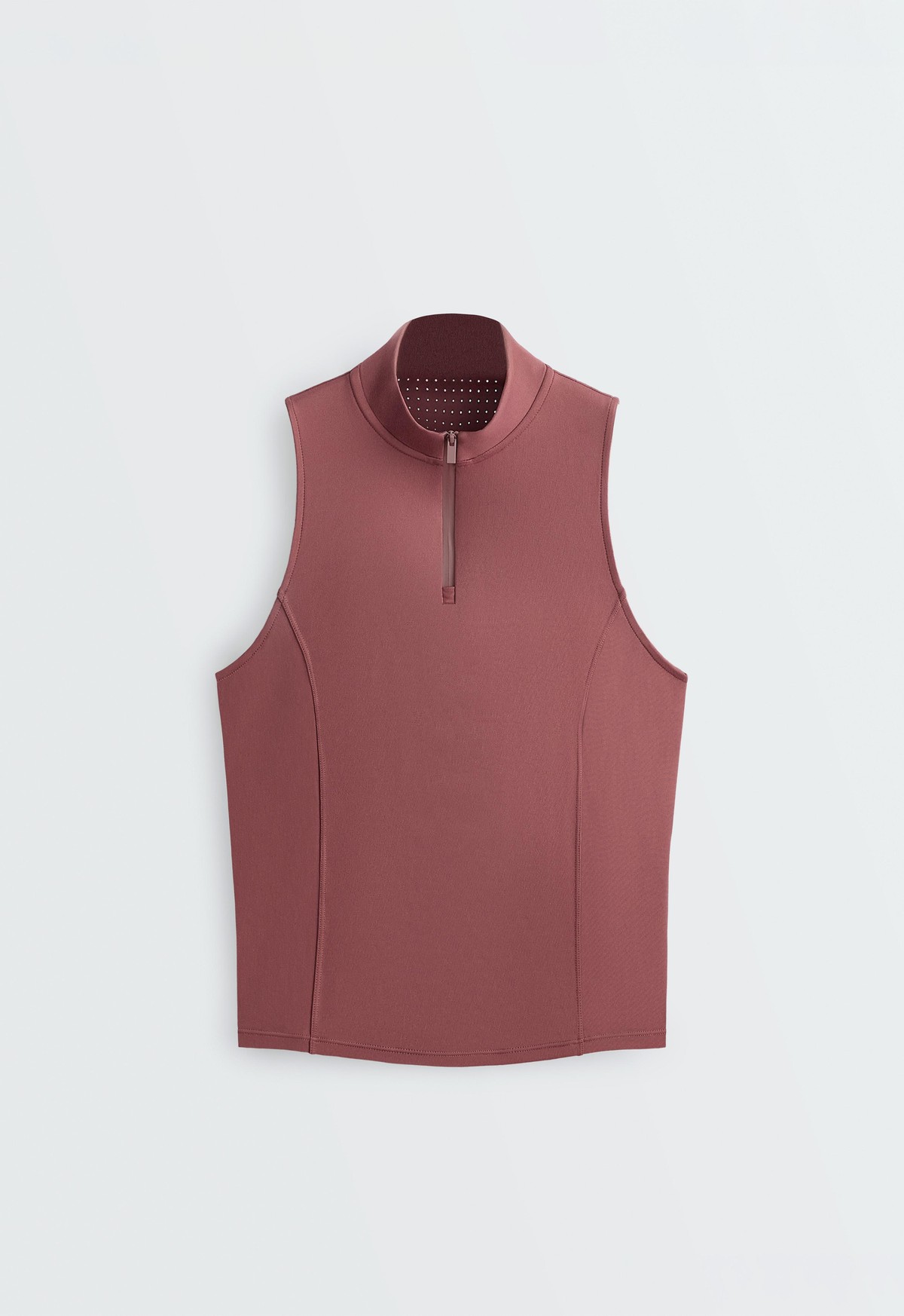 오이쇼 테크니컬 하프집업 민소매 탑 5420/290/169 FADED BURGUNDY
