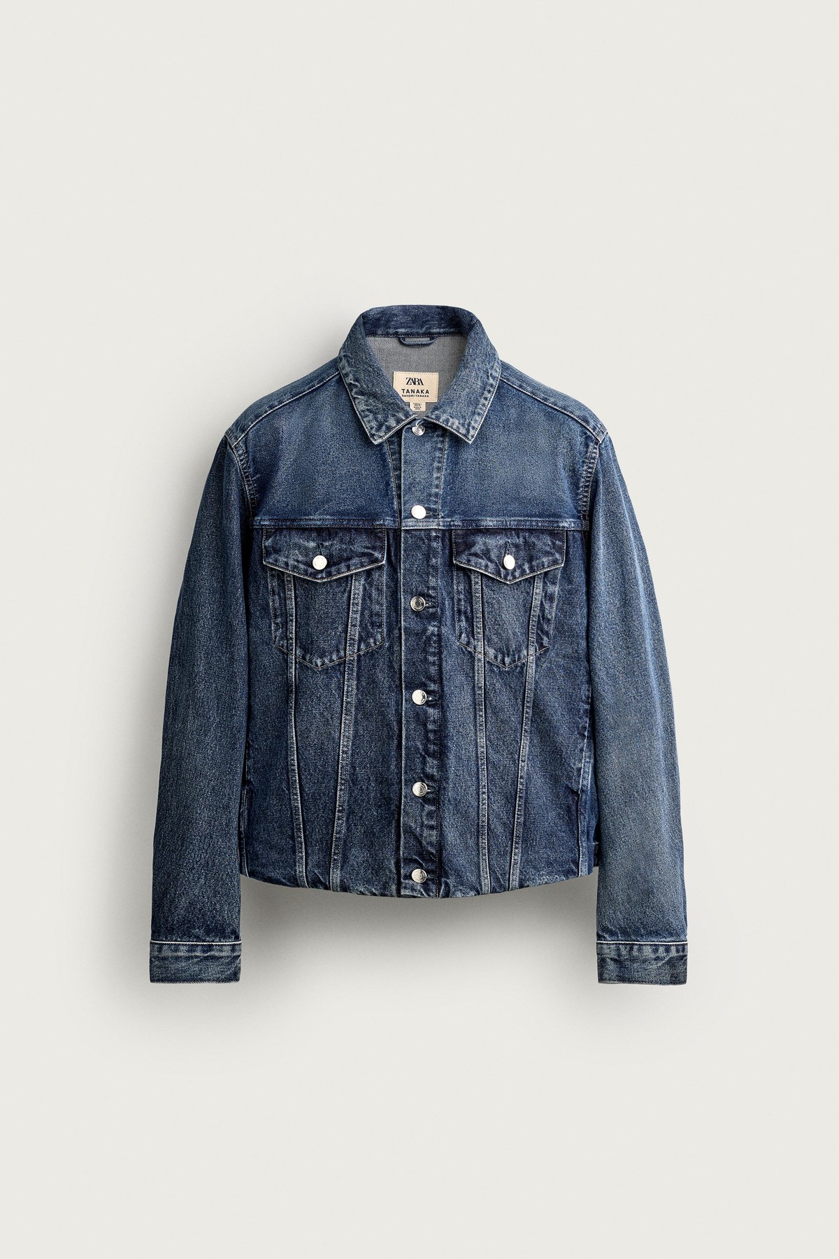 자라 크롭 코튼 데님 자켓 6216/401/427 MID-BLUE