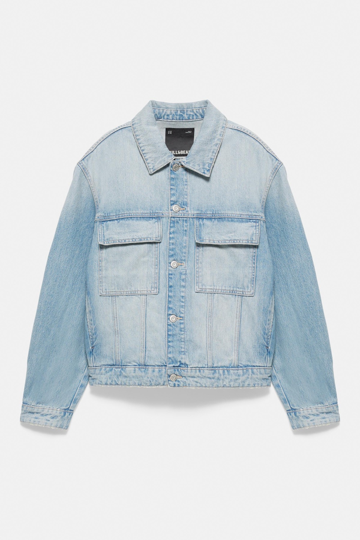 풀앤베어 플랩 포켓 트러커 데님 자켓 7720/521 PALE INDIGO