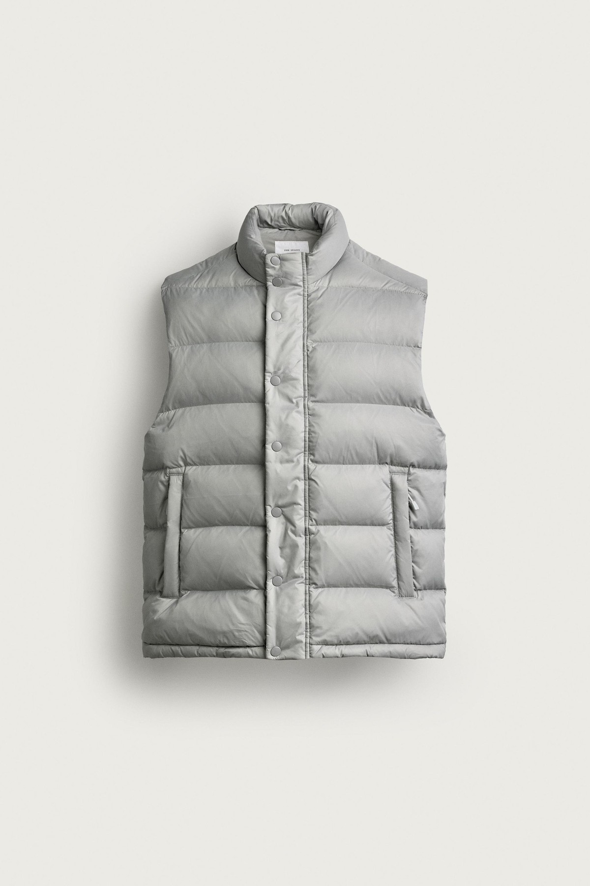 자라 레귤러핏 방수 다운 패딩 조끼 2634/383/811 LIGHT GREY