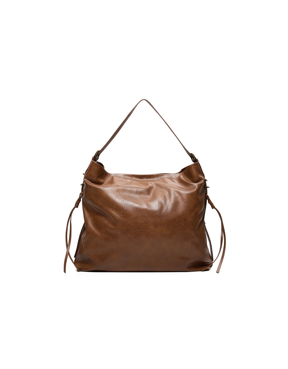 버쉬카 스트링 디테일 버킷백 2372/673 BROWN