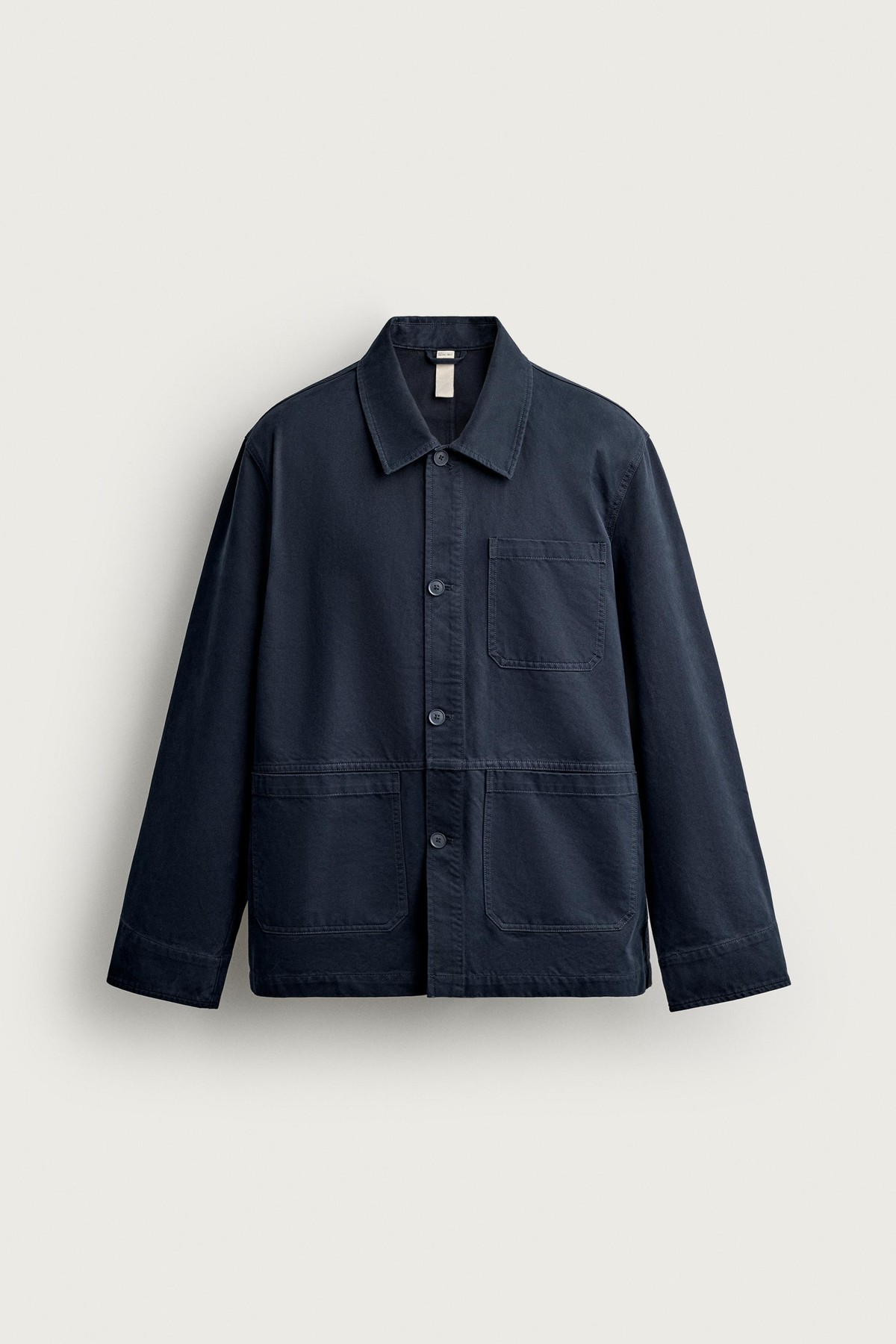 자라 레귤러핏 포켓 코튼 오버셔츠 1437/201/401 NAVY BLUE