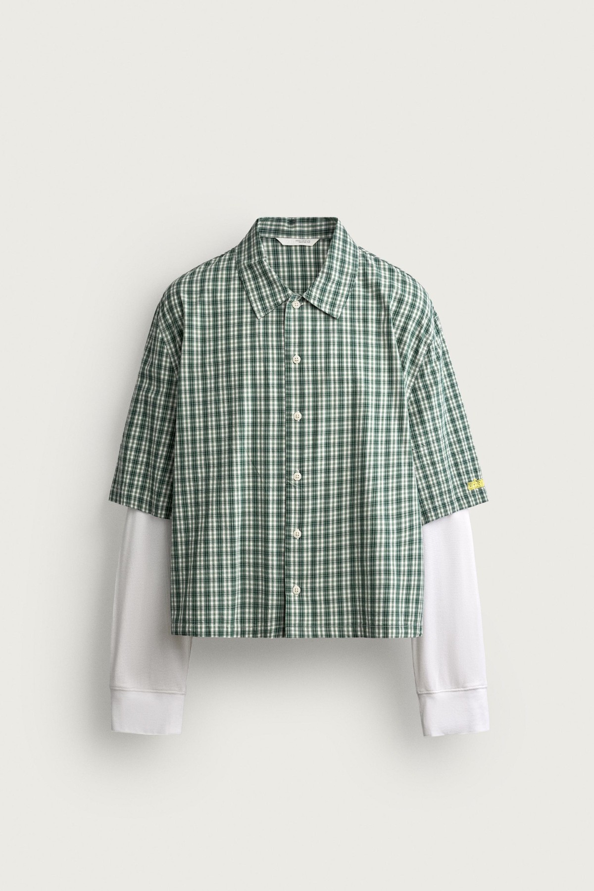 자라 체크 레이어드 이펙트 셔츠 7200/308/500 GREEN