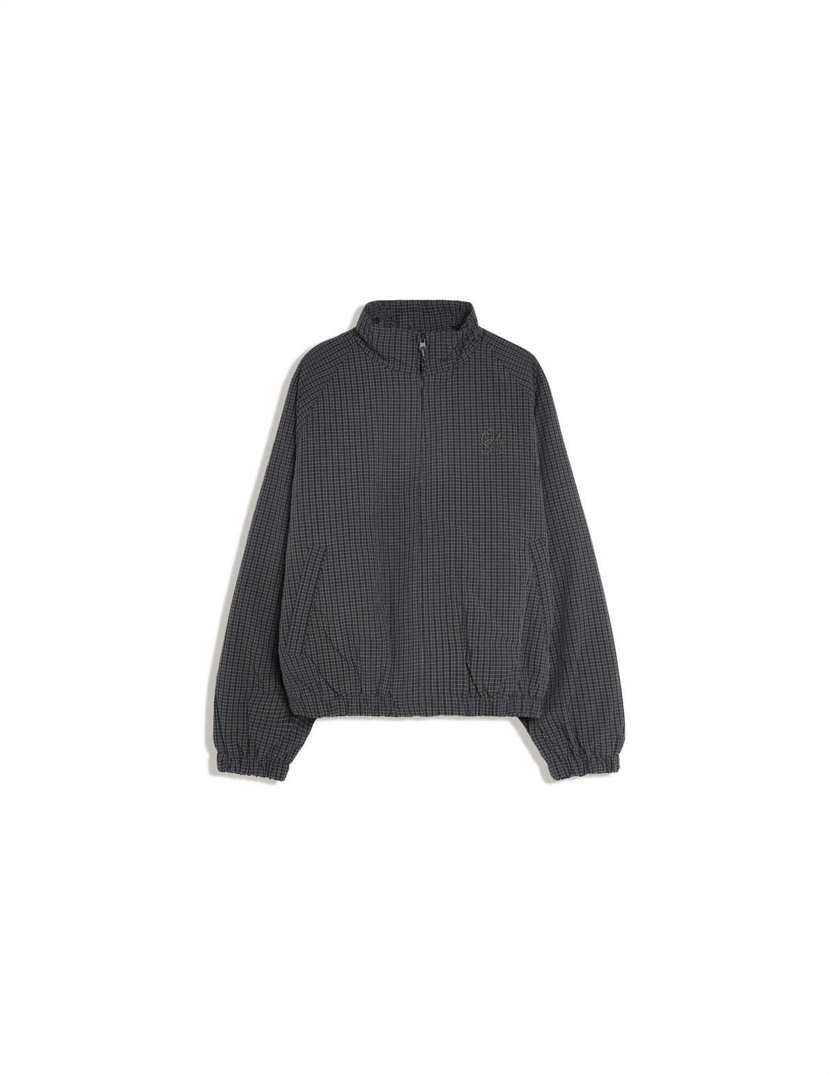 버쉬카 체크 집업 블루종 자켓 2600/140 BLACK