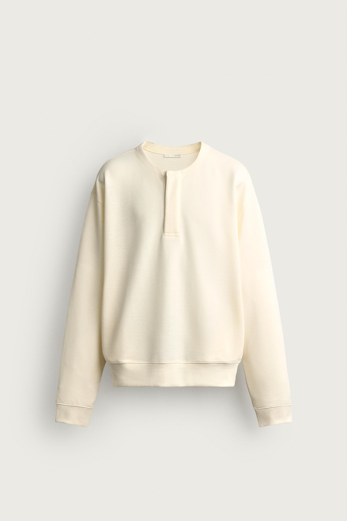 자라 릴렉스핏 헨리넥 맨투맨 8054/311/251 OYSTER-WHITE