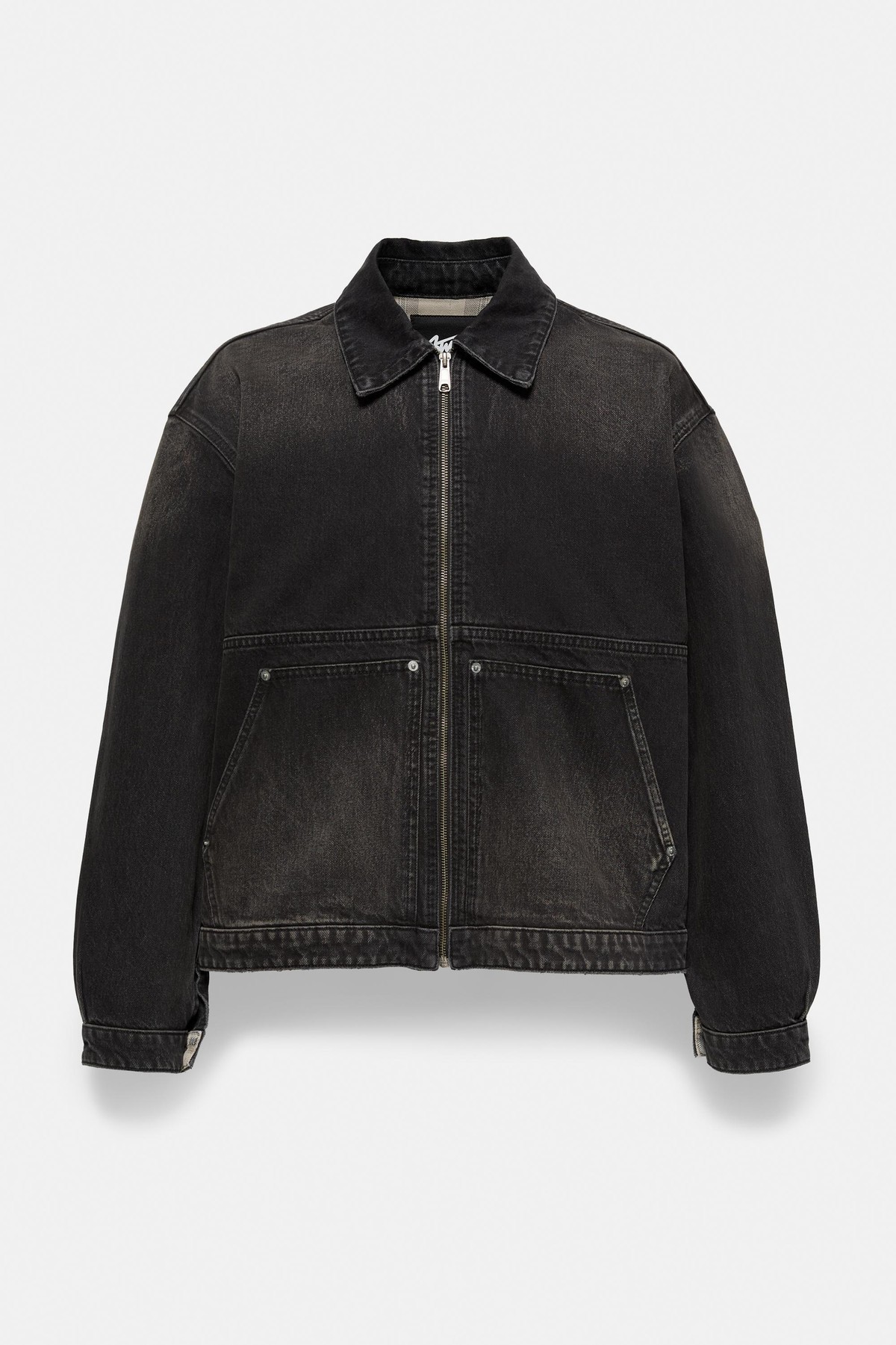 풀앤베어 워시드 포켓 집업 데님 자켓 7721/544 FADED BLACK