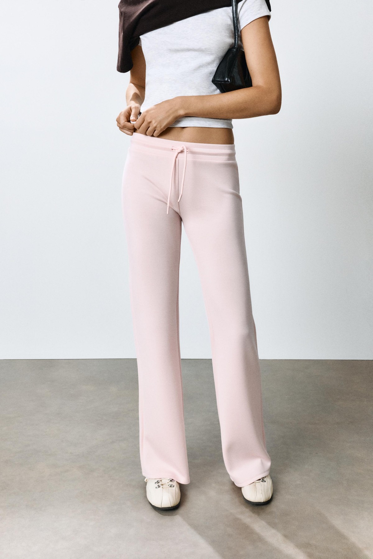 풀앤베어 모달 드로스트링 플레어 팬츠 7670/320 PASTEL PINK