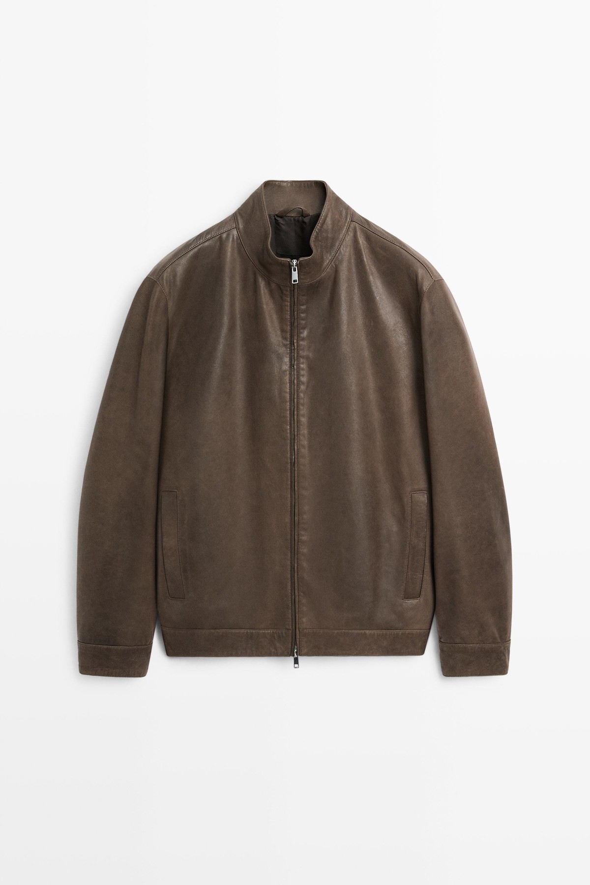 마시모두띠 나파 레더 칼라 디테일 자켓 3445/464 KHAKI