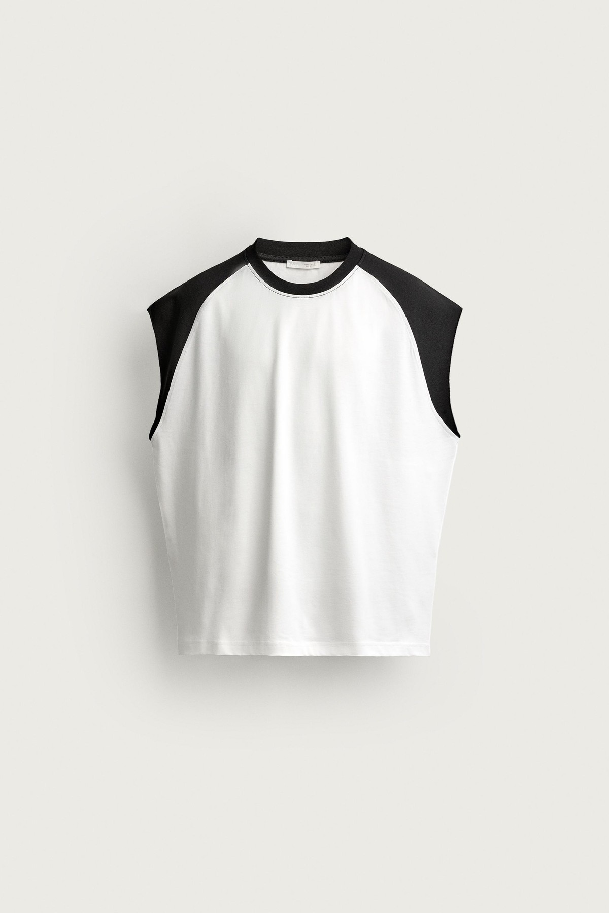 자라 컬러블록 래글런 민소매 탑 3665/350/250 WHITE