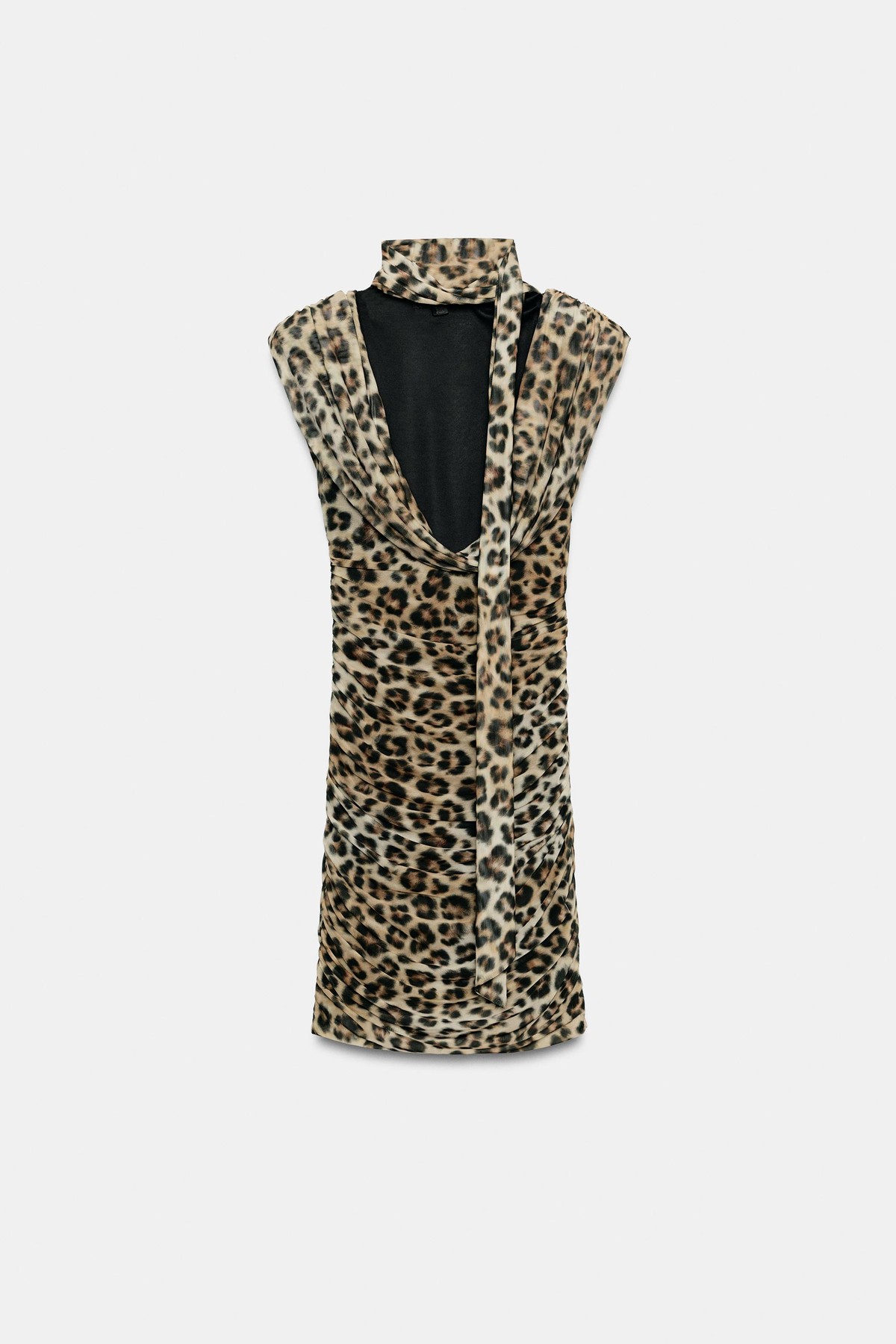 자라 애니멀 프린트 스카프 미니 원피스 7849/400/051 LEOPARD