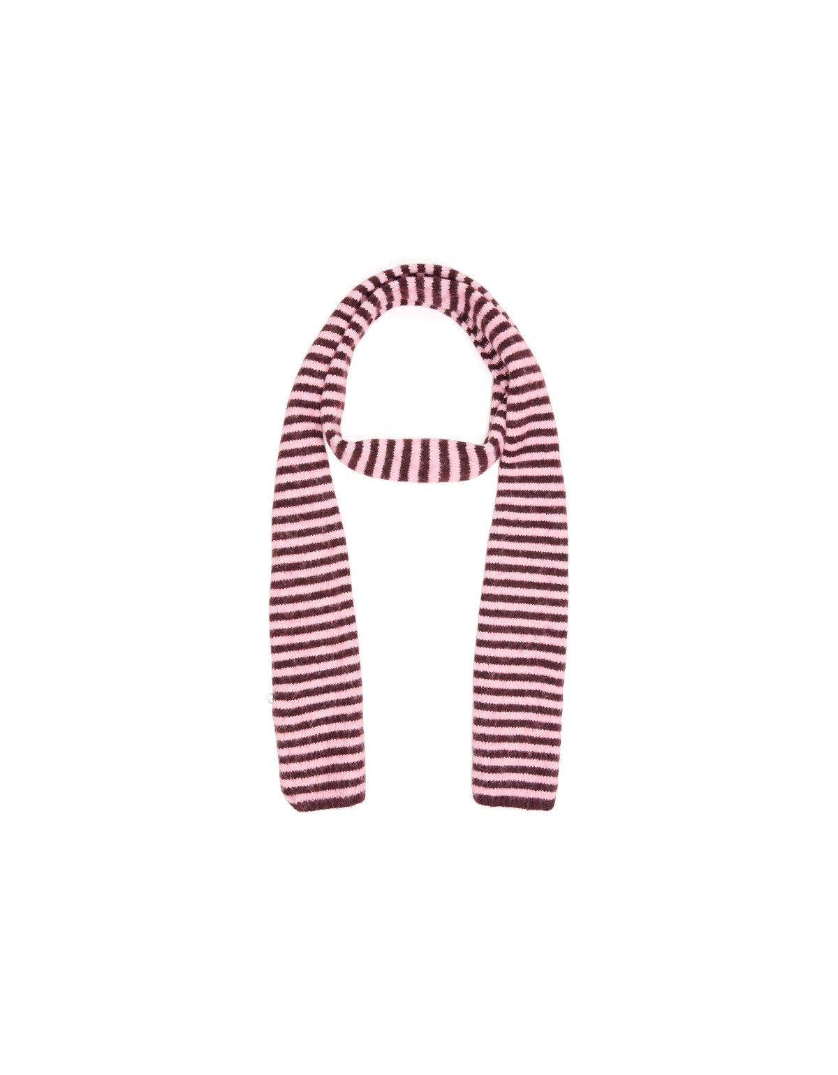 버쉬카 스트라이프 롱 니트 머플러 3159/423 PINK