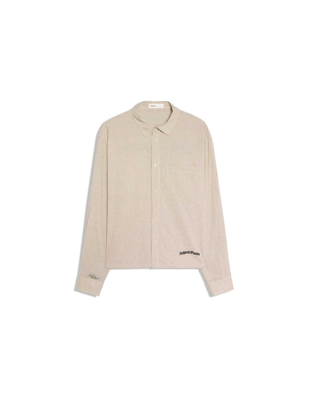버쉬카 체크 프린트 긴팔 셔츠 3478/224 BEIGE