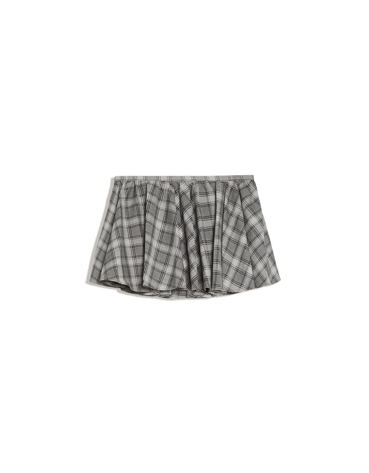버쉬카 체크 A라인 미니 스커트 4022/172 DARK GREY