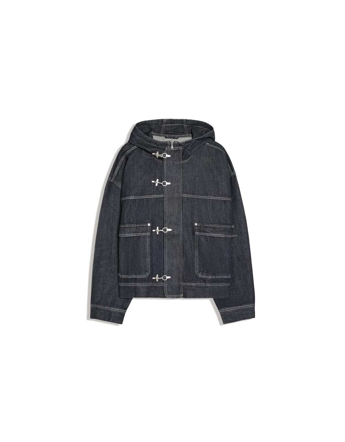 버쉬카 후드 클라스프 데님 자켓 2810/352 NAVY