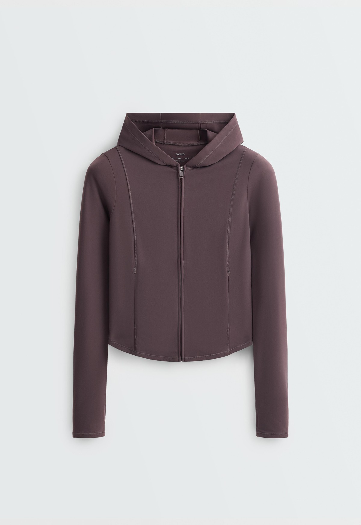 오이쇼 크롭 후드 집업 테크니컬 자켓 6462/332/783 PURPLISH BROWN