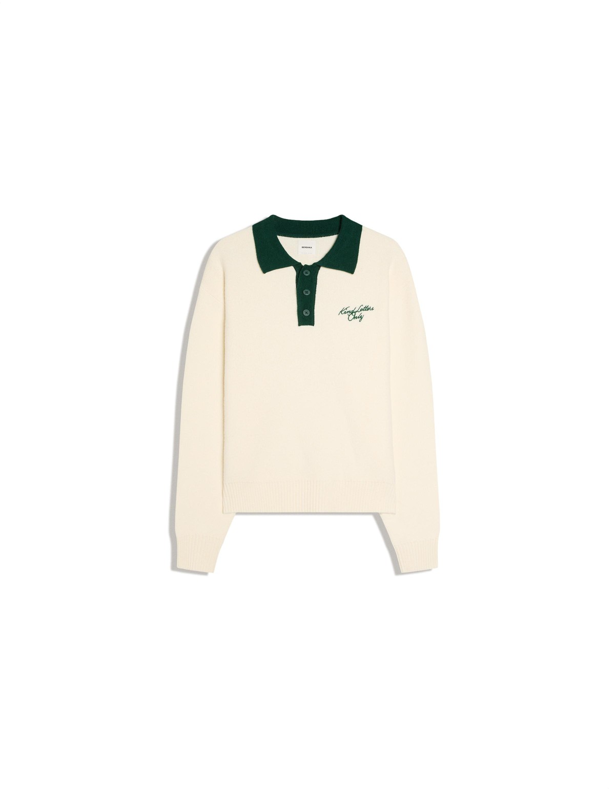 버쉬카 자수 폴로 칼라 니트 스웨터 2693/596 OFF WHITE