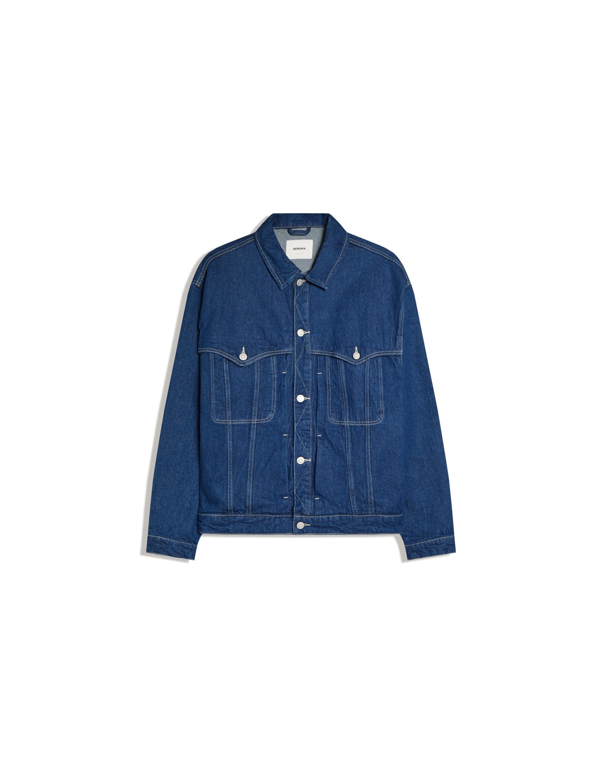 버쉬카 버튼 포켓 코튼 데님 자켓 2800/231 NAVY