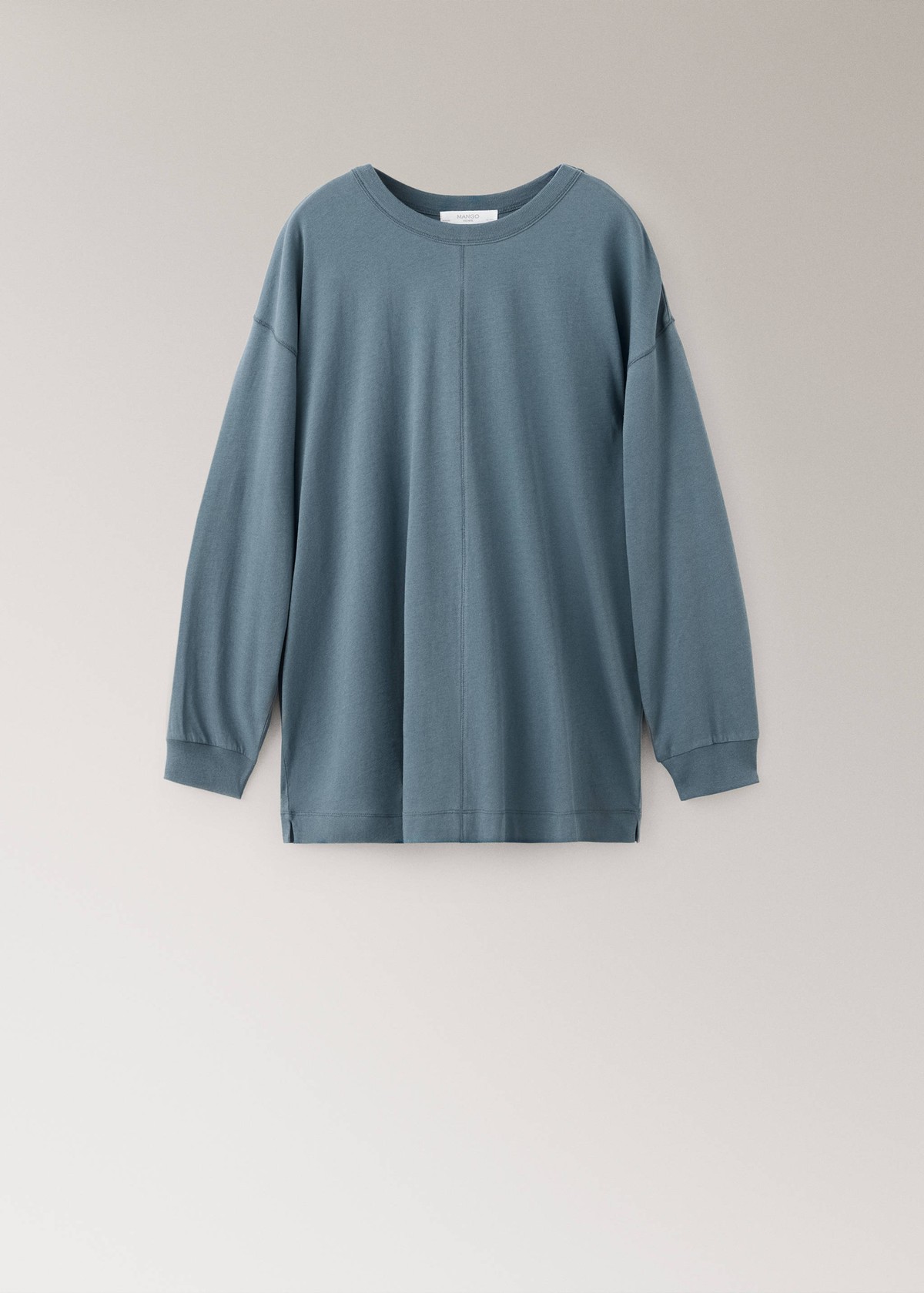 망고 순면 긴팔 파자마 티셔츠 37052914_52 AZUL