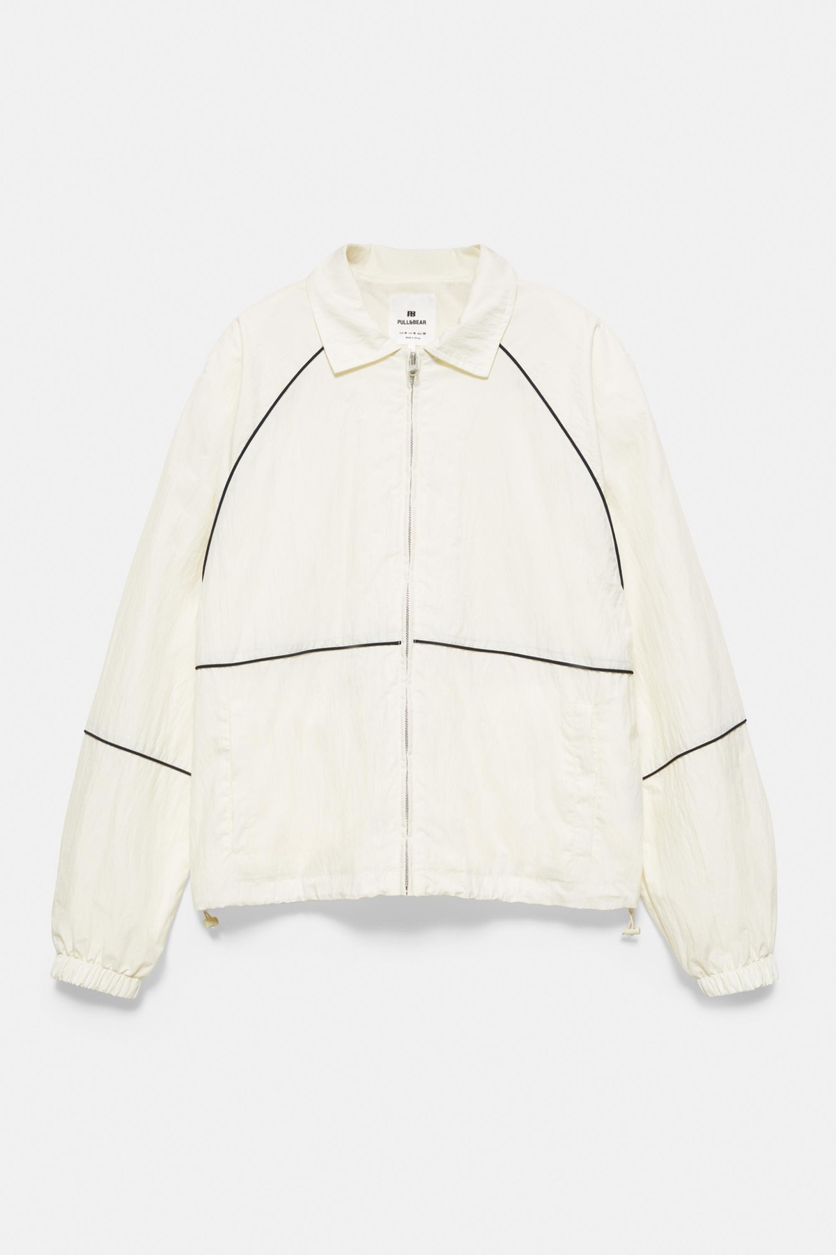 풀앤베어 배색 스티치 경량 집업 자켓 7721/503 OFF WHITE