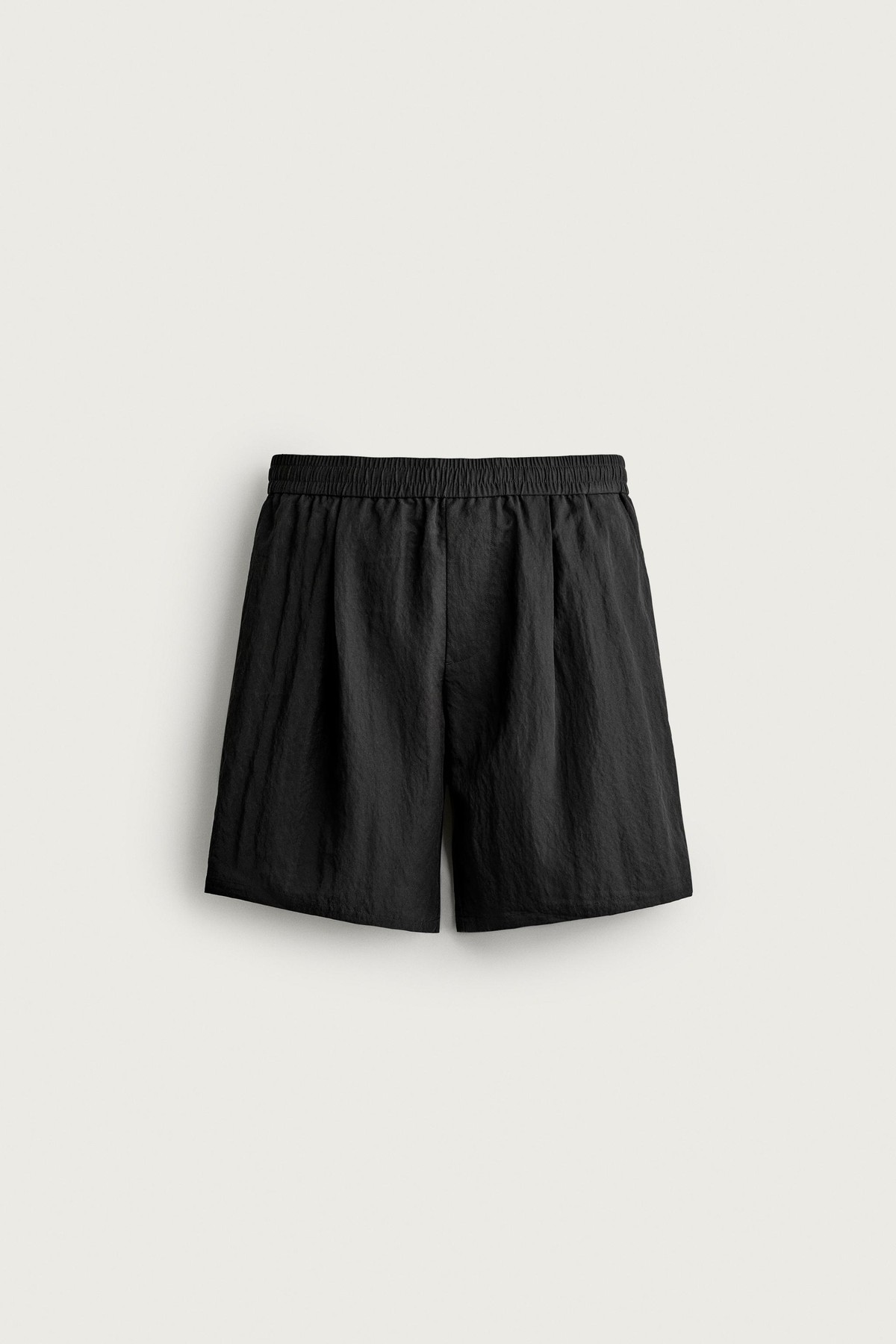 자라 플리츠 릴렉스핏 버뮤다 반바지 5854/108/800 BLACK