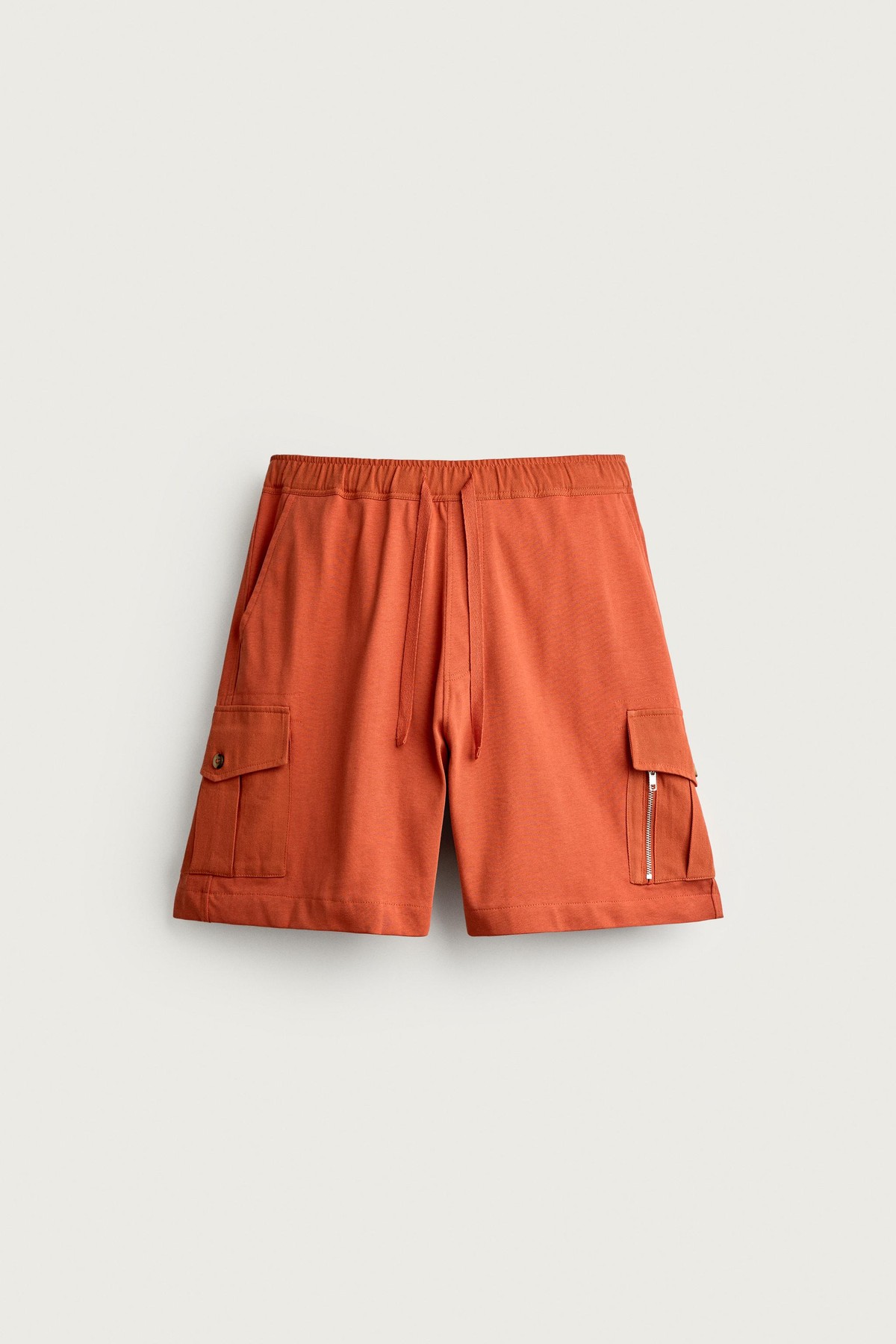 자라 레귤러핏 카고 코튼 반바지 4087/329/615 ORANGE