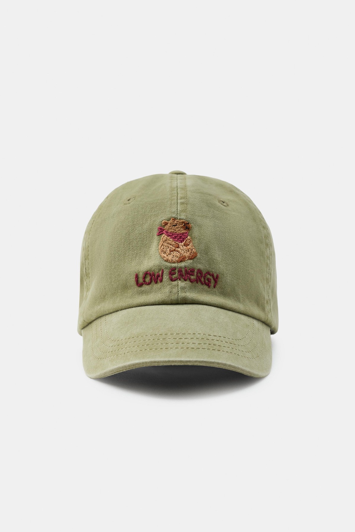 자라 카피바라 자수 트윌 캡모자 0653/238/506 LIGHT KHAKI