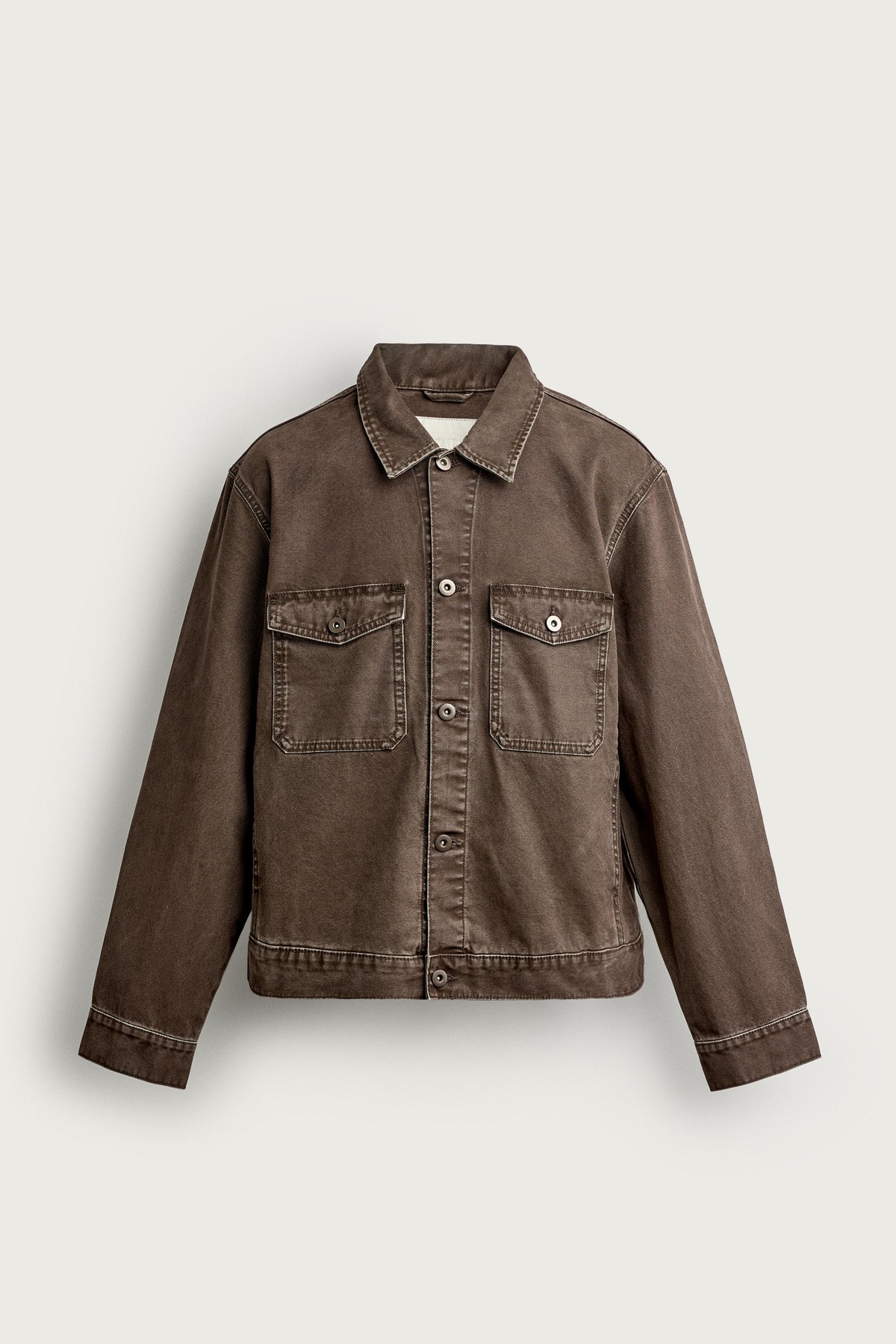 자라 베이직 레귤러핏 워싱 데님 자켓 6987/354/700 BROWN
