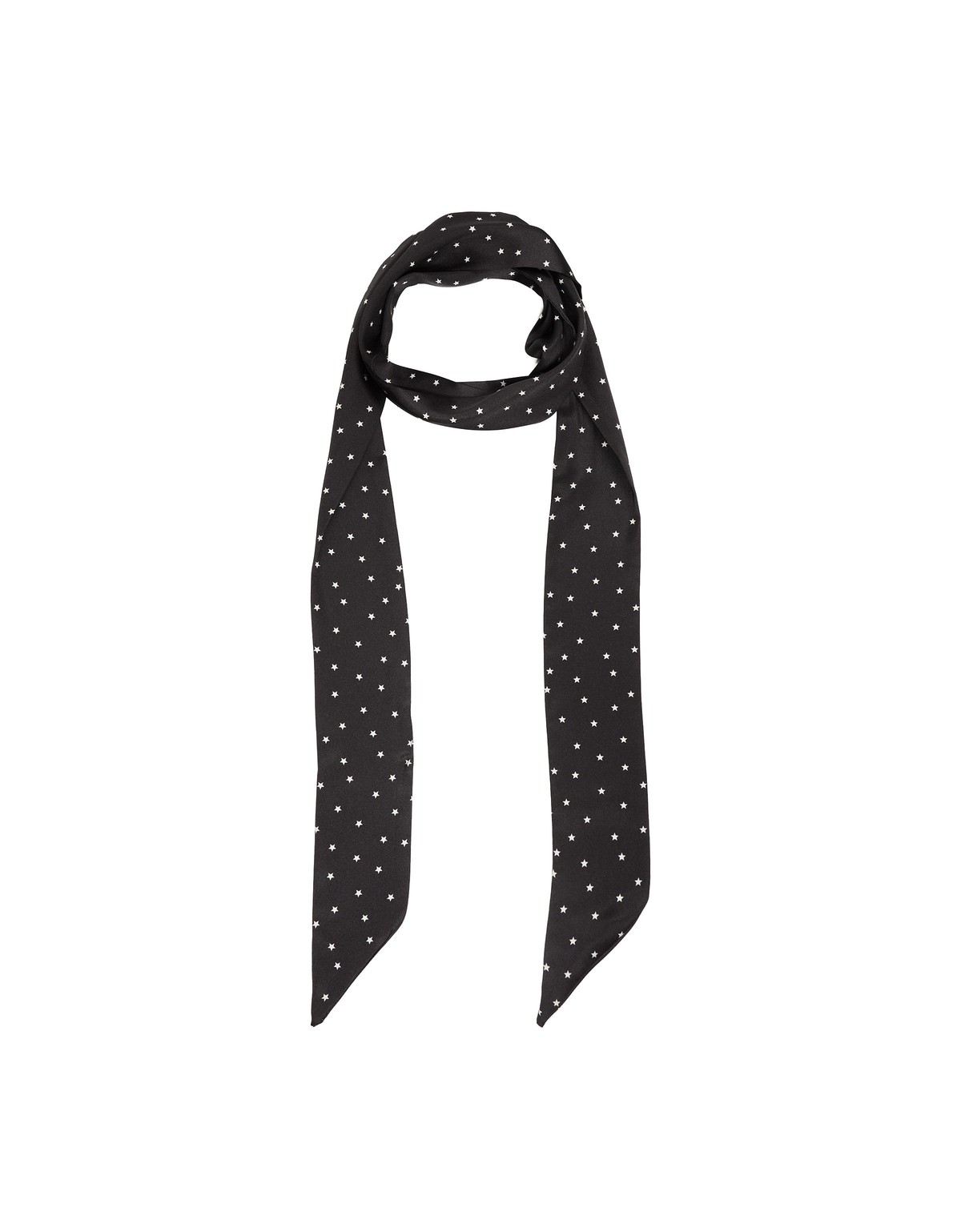 버쉬카 스타 프린트 스키니 스카프 3285/423 BLACK
