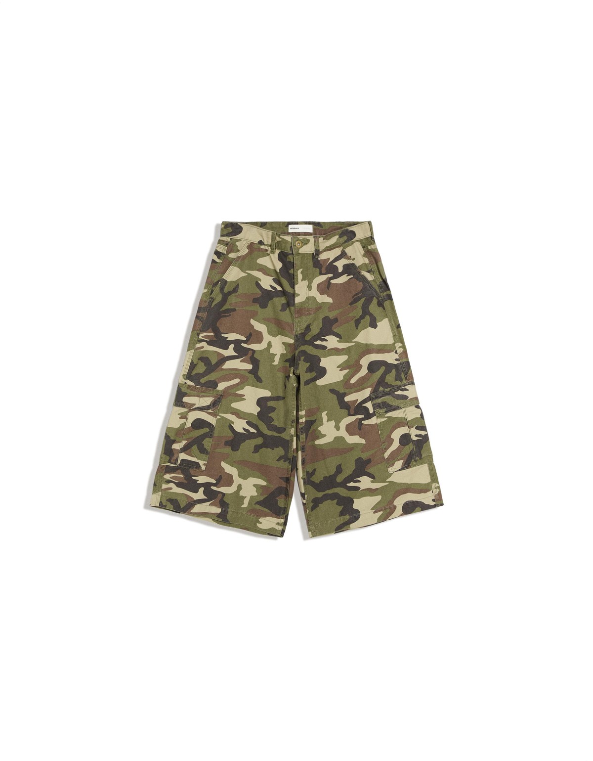 버쉬카 배럴핏 카모 프린트 버뮤다 반바지 3877/388 KHAKI