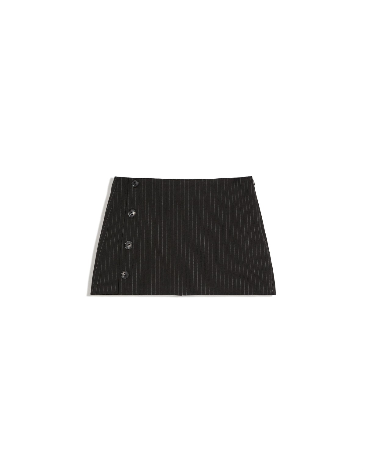 버쉬카 버튼 플리츠 미니 스커트 3014/741 WHITE / BLACK