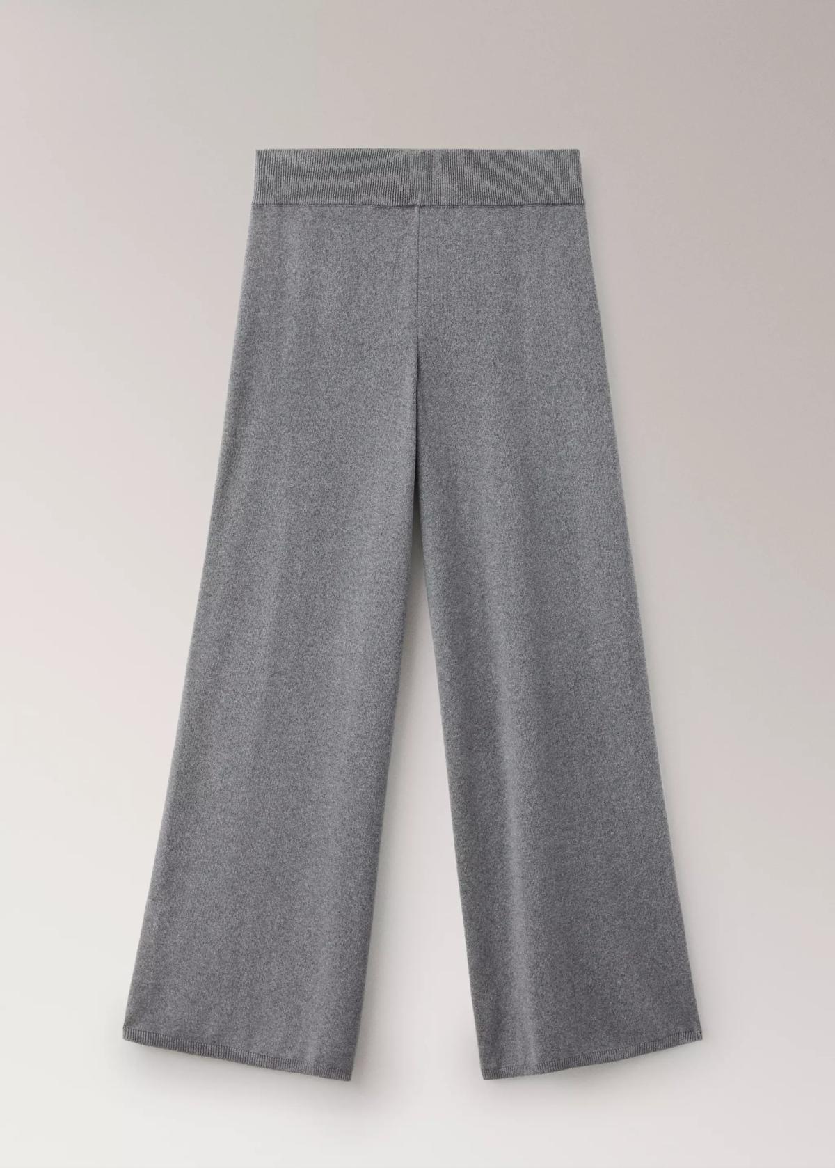망고 소프트 순면 스트레이트 와이드 팬츠 37051439_92 GRIS