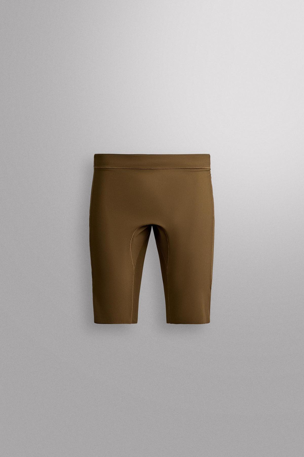 자라 테크니컬 스트레치 런닝 숏 레깅스 4387/354/527 MID-GREEN