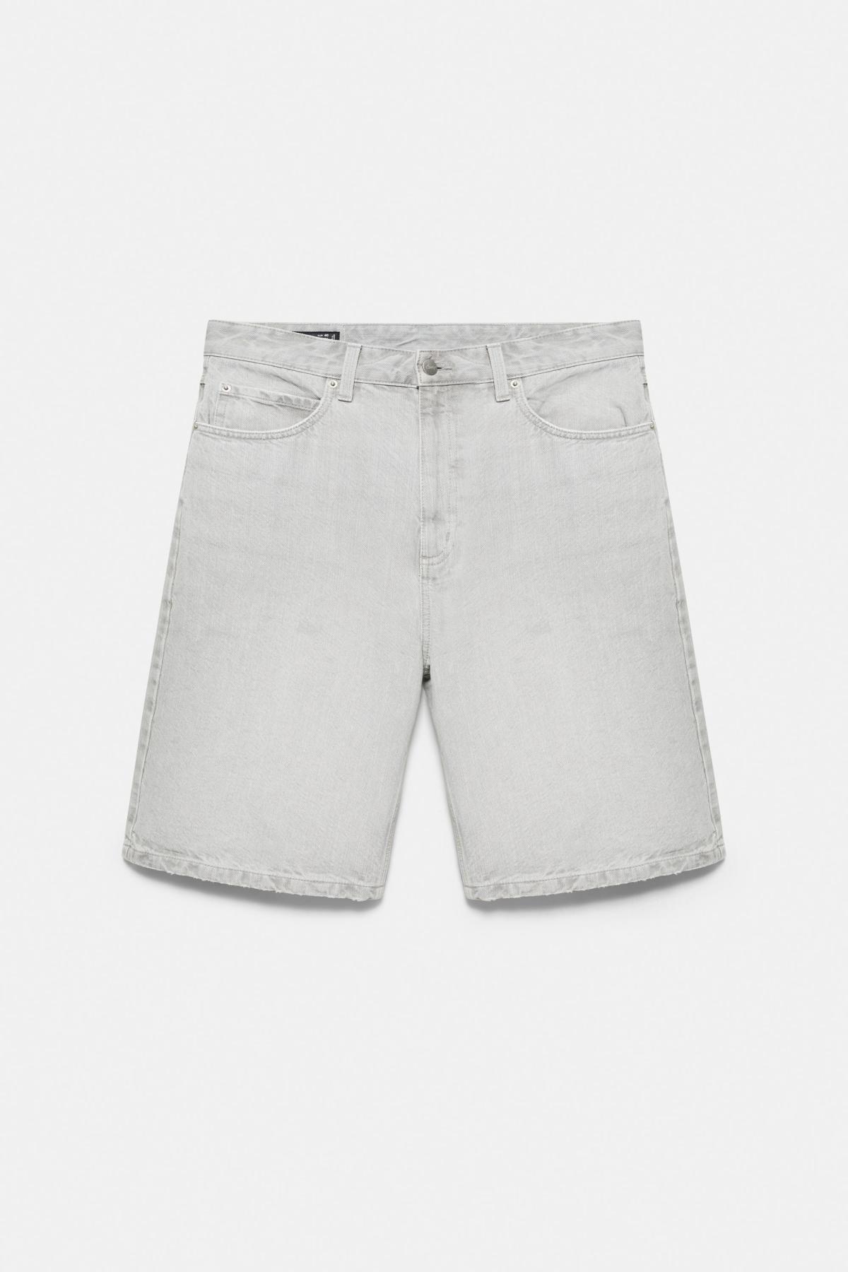 풀앤베어 스케이터핏 데님 버뮤다 반바지 7667/519 PALE GREY