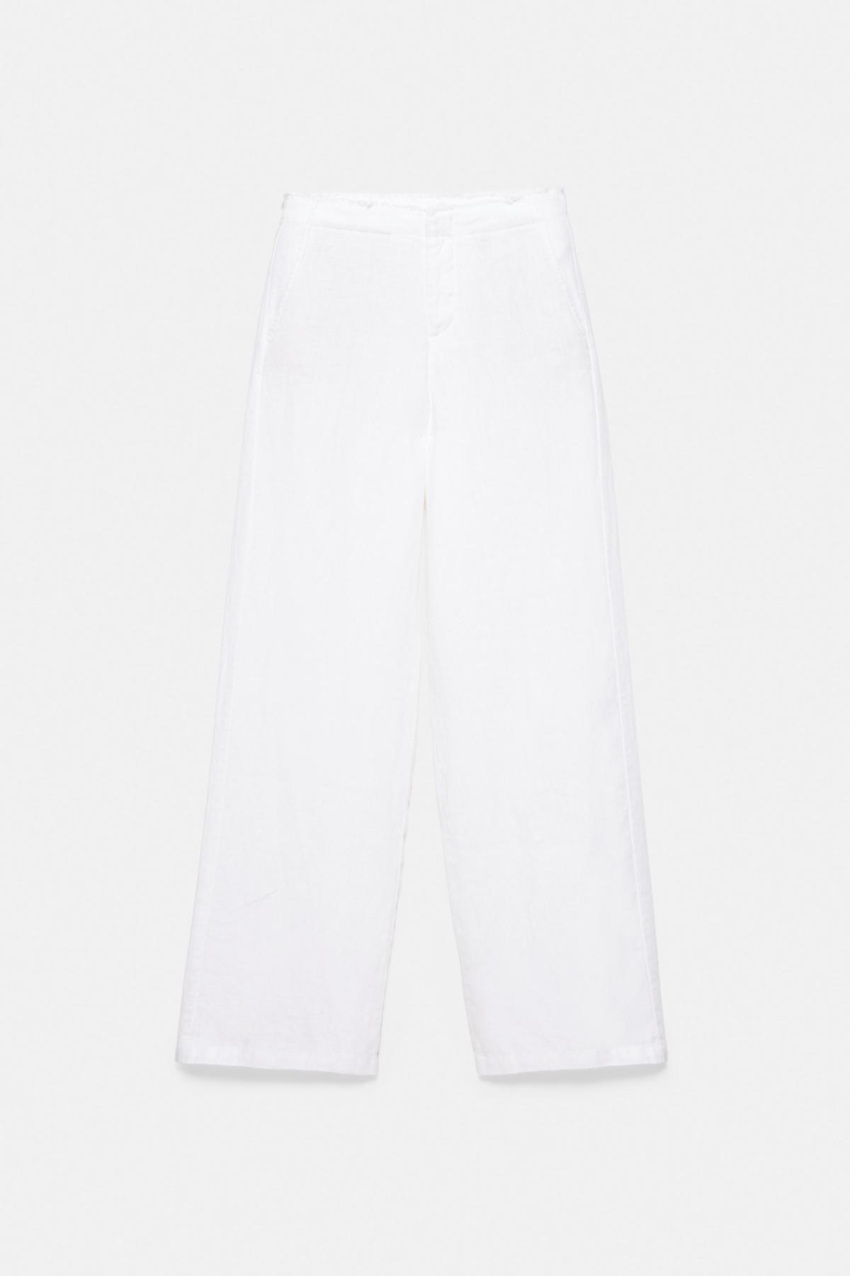 풀앤베어 100% 린넨 스트레이트 팬츠 7670/314 WHITE
