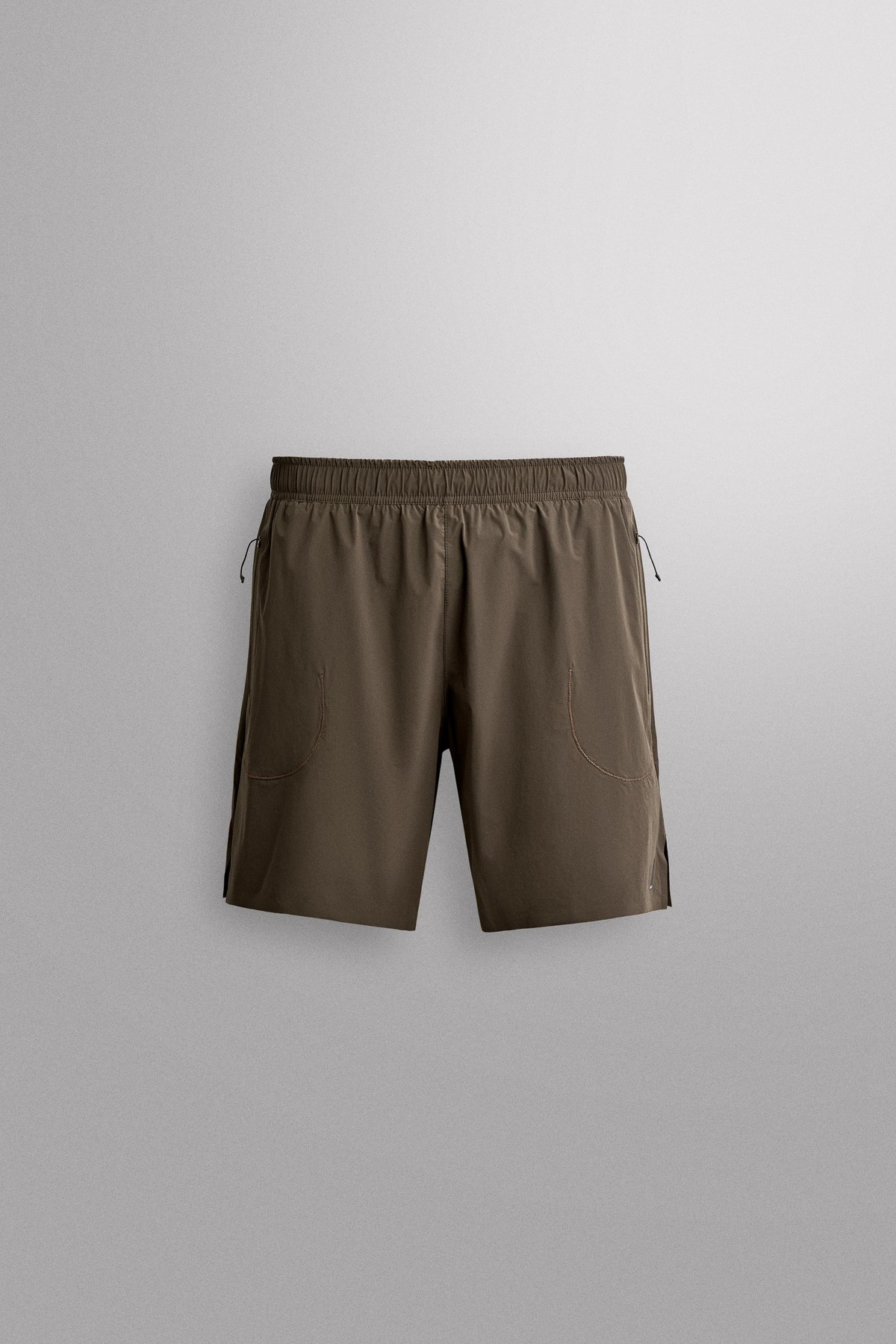 자라 테크니컬 스트레치 러닝 반바지 4387/357/716 DARK BROWN