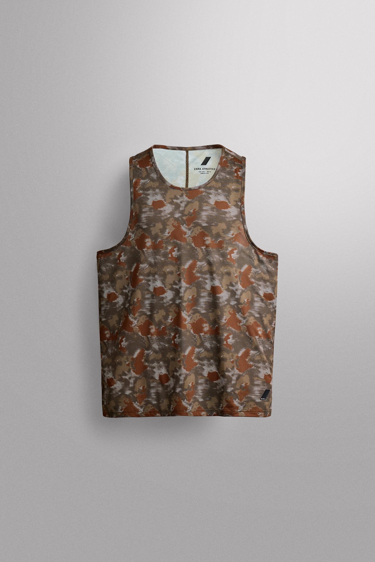 자라 앱스트랙 프린트 민소매 러닝 탱크탑 4387/358/973 BROWN