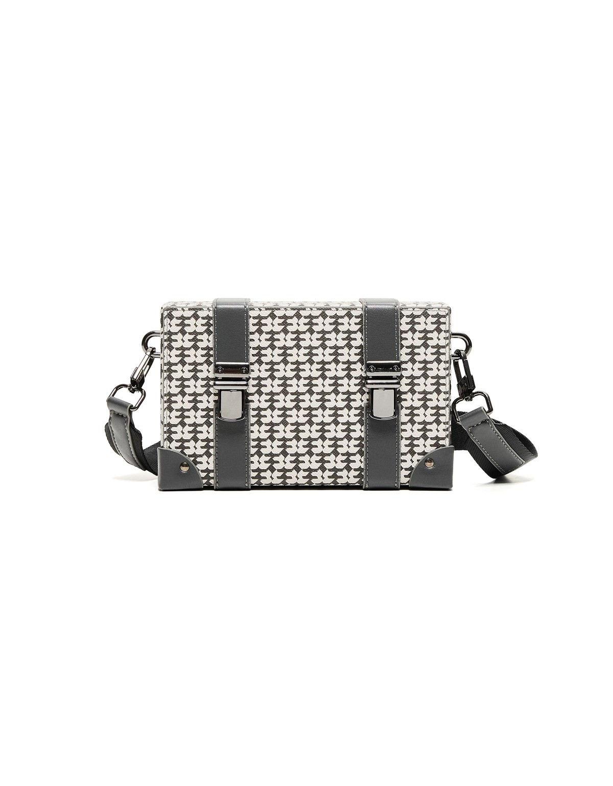 버쉬카 모노그램 버클 박스 미니백 3093/668 GREY MARL