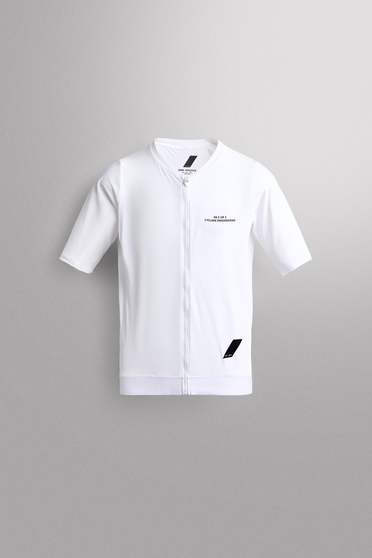 자라 슬림핏 집업 반팔 사이클링 저지 2966/308/250 WHITE