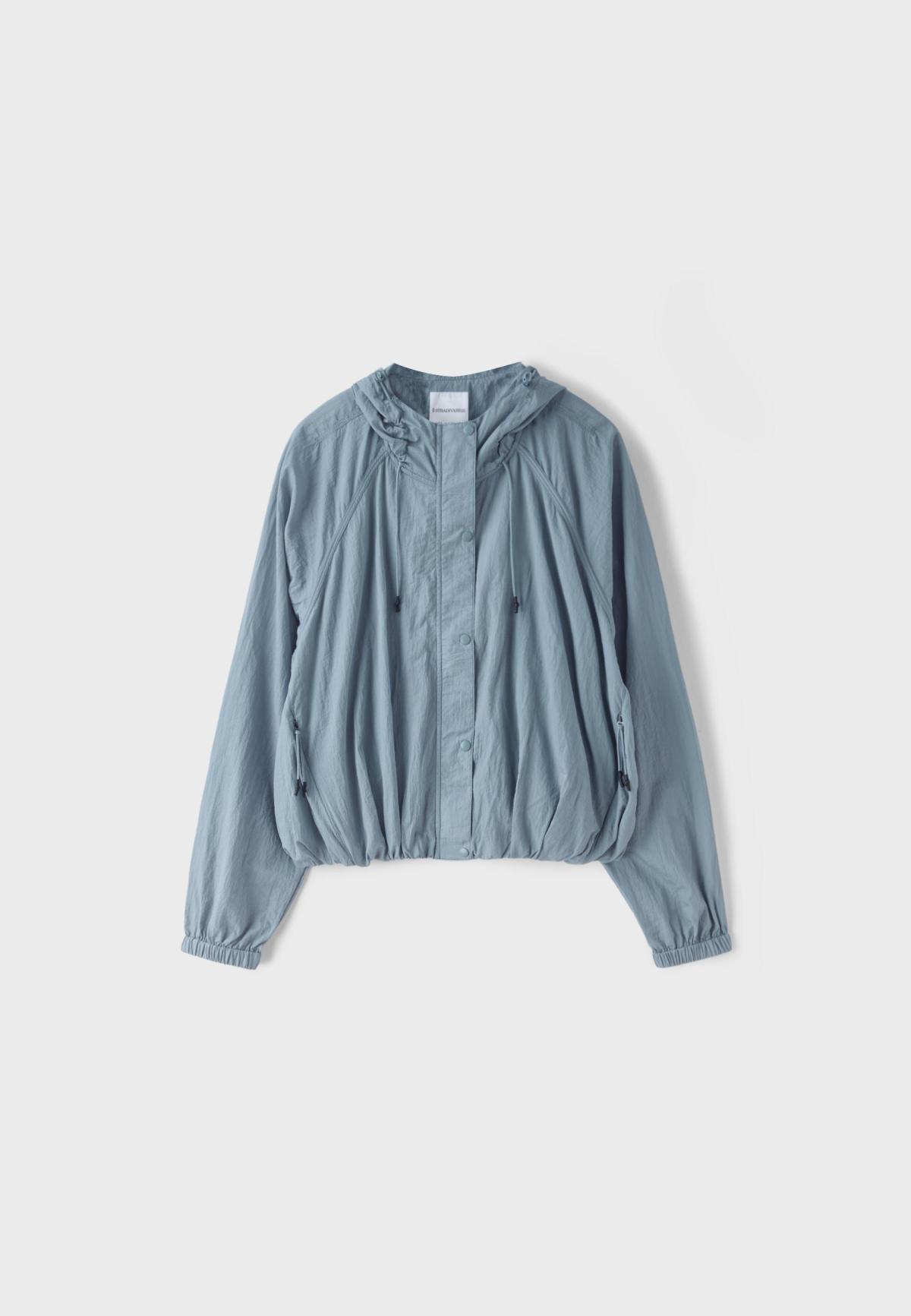 스트라디바리우스 셔링 크롭 후드 테크니컬 자켓 8762/588/040 SKY BLUE