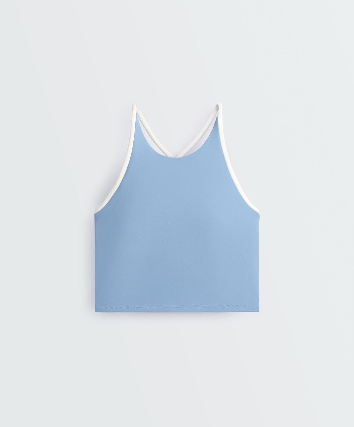오이쇼 컴포트럭스 홀터넥 크롭 탱크탑 5718/904/429 BLUE