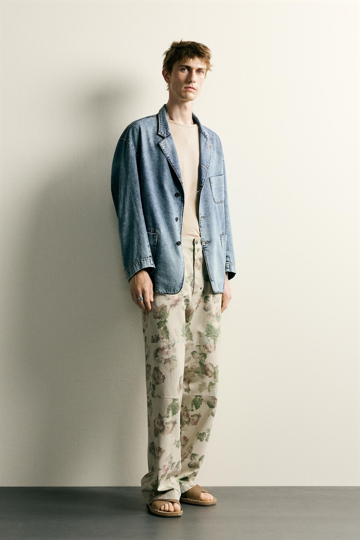 자라 릴렉스핏 워시드 데님 블레이저 6243/001/427 MID-BLUE