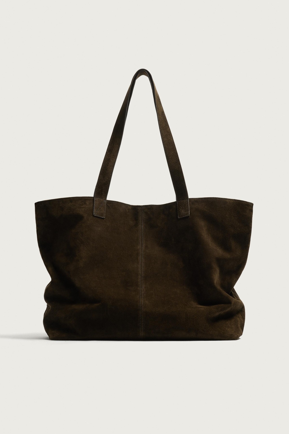 자라 스플릿 스웨이드 레더 토트백 3356/820/700 BROWN