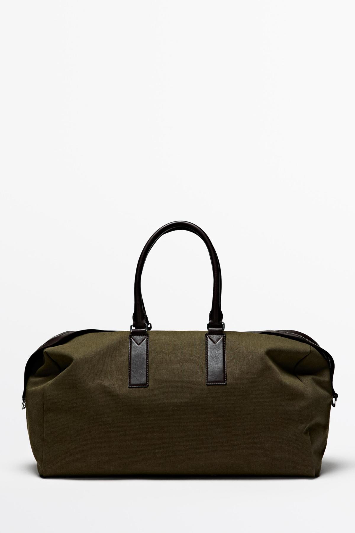 마시모두띠 나파 레더 디테일 트래블 백 2762/310 KHAKI
