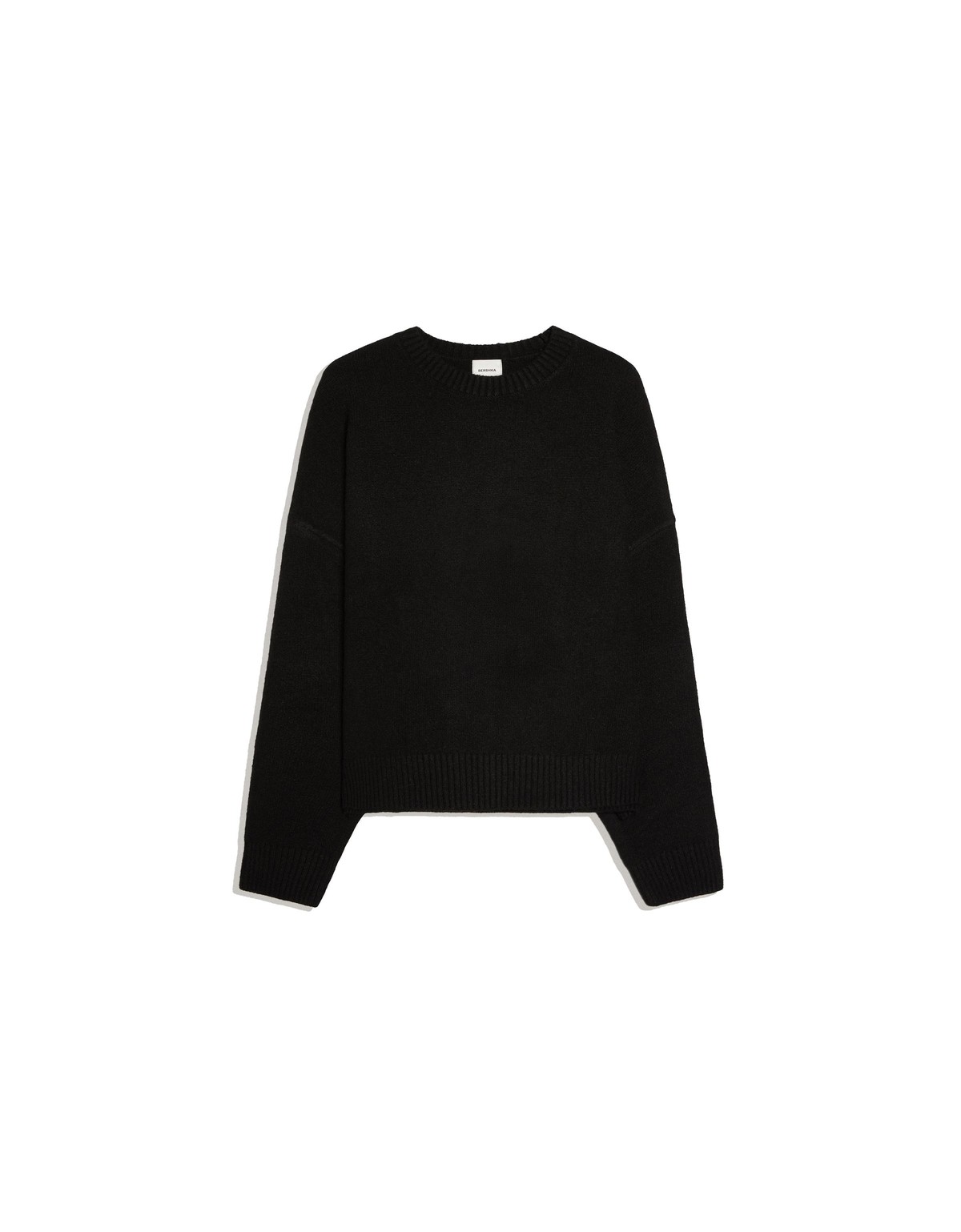 버쉬카 박시 라운드넥 니트 스웨터 2348/376 BLACK