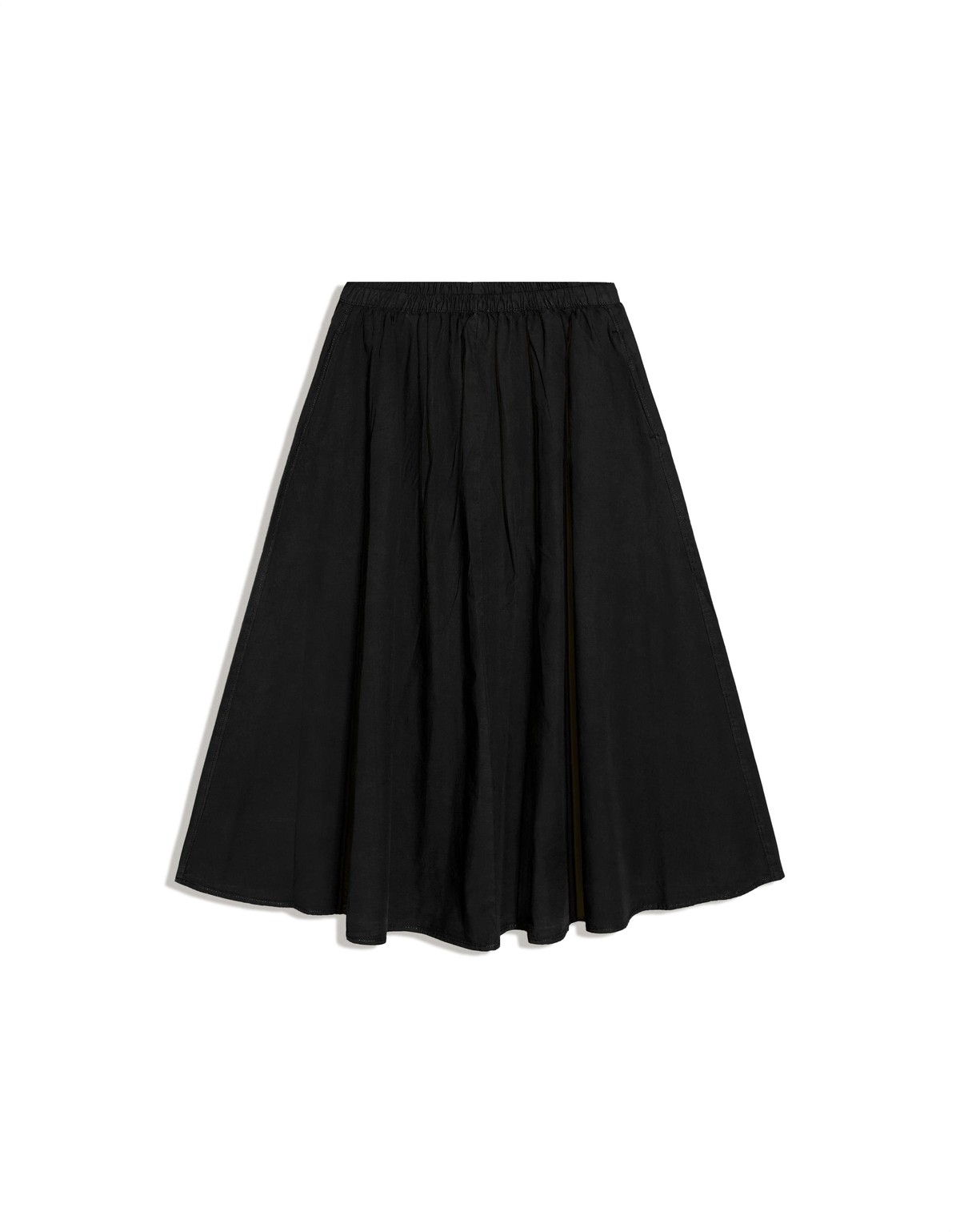 버쉬카 밴딩 플레어 미디 스커트 2515/335 BLACK