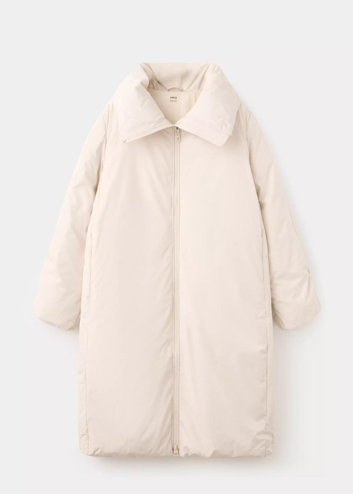 망고 패딩 롱 아노락 코트 37044102_02 BLANCO ROTO