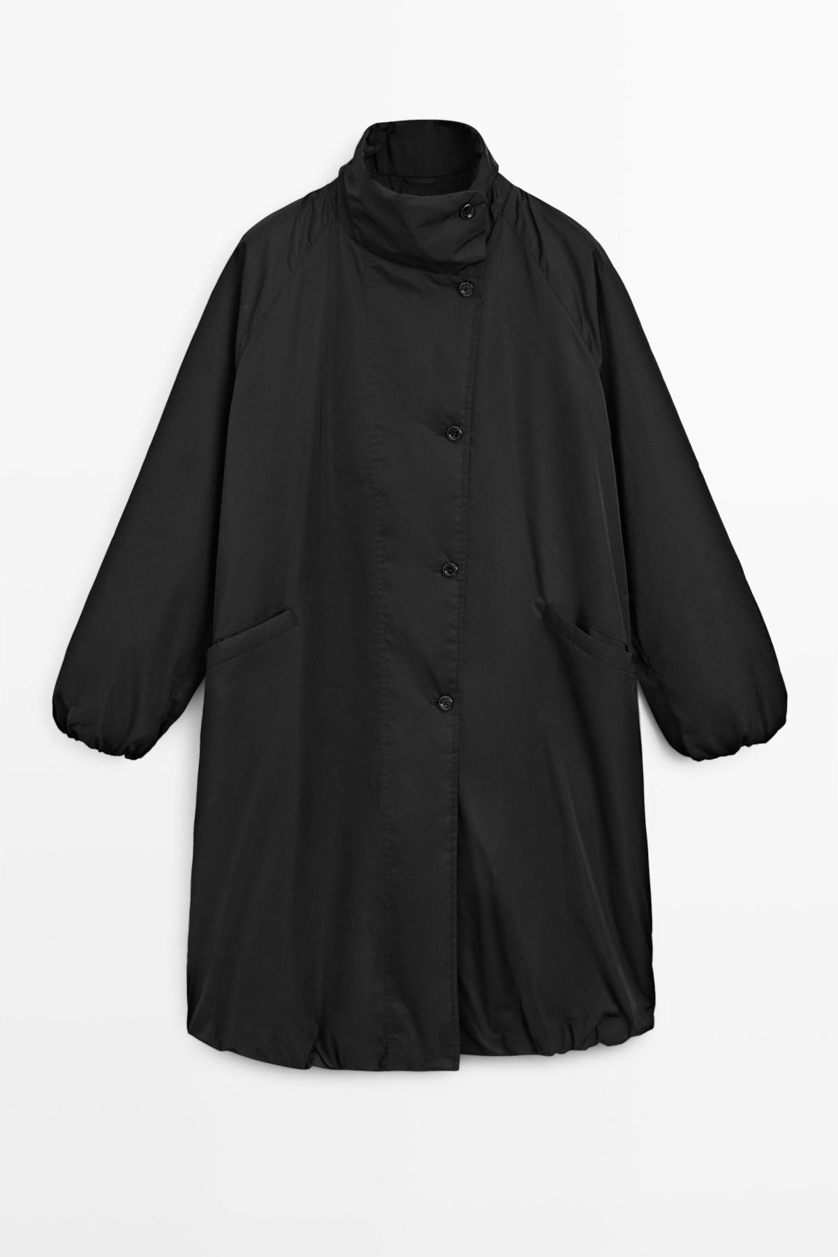 마시모두띠 하이넥 오버핏 롱 패딩 자켓 6715/321 BLACK