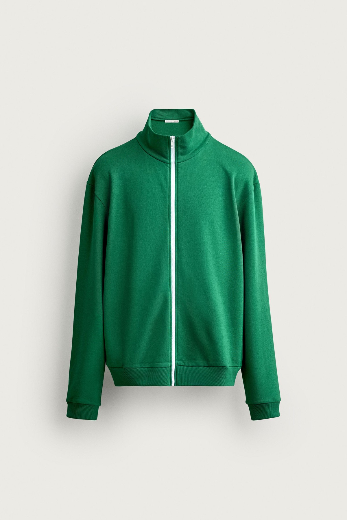 자라 릴렉스핏 배색 집업 스웨트셔츠 5644/360/524 GREEN MARL