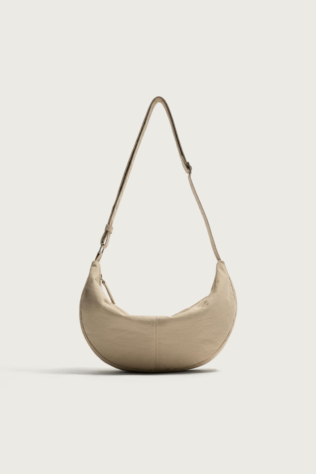자라 스몰 나일론 숄더백 3612/820/120 BONE WHITE